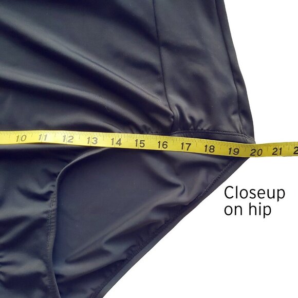 AmberNoon II NWOT One-Piece Halter Top Swimsuit in Black Size 20W - Picture 14 of 16